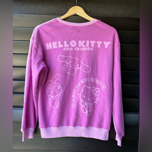 💥SALE💥 Hello Kitty And Friends Small Pink Sweatshirt Sanrio Crew Neck Cotton Ble - Picture 2 of 5